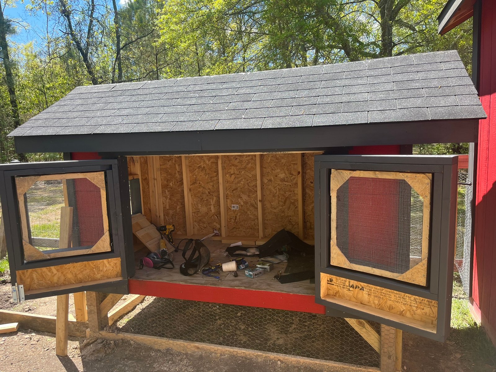 Chicken coop exterior detail
